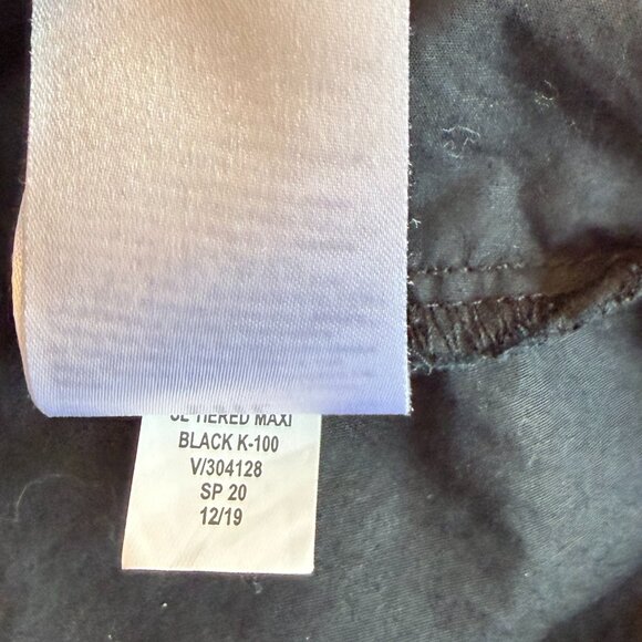 Banana Republic women's Poplin Tiered Maxi sundress 16 black square neck - Picture 14 of 14